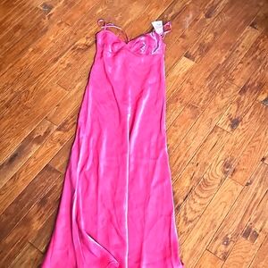 Pink iridescent slip dress